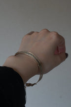 Antique Silver×Gold Wire Bangle
