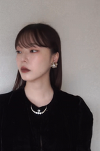 1950’s Original by Robert Rhinestone × Pearl Earrings