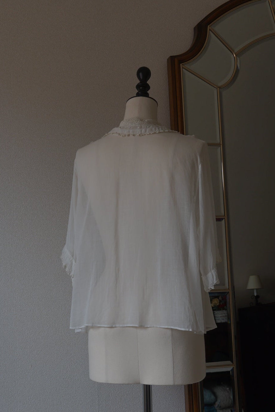 1910’s Cotton Voile Blouse with Irish Lace