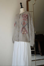 1960's Mohair Embroidery Cardigan