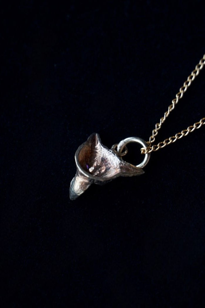 Victorian 9K Ruby Fox Pendant Top