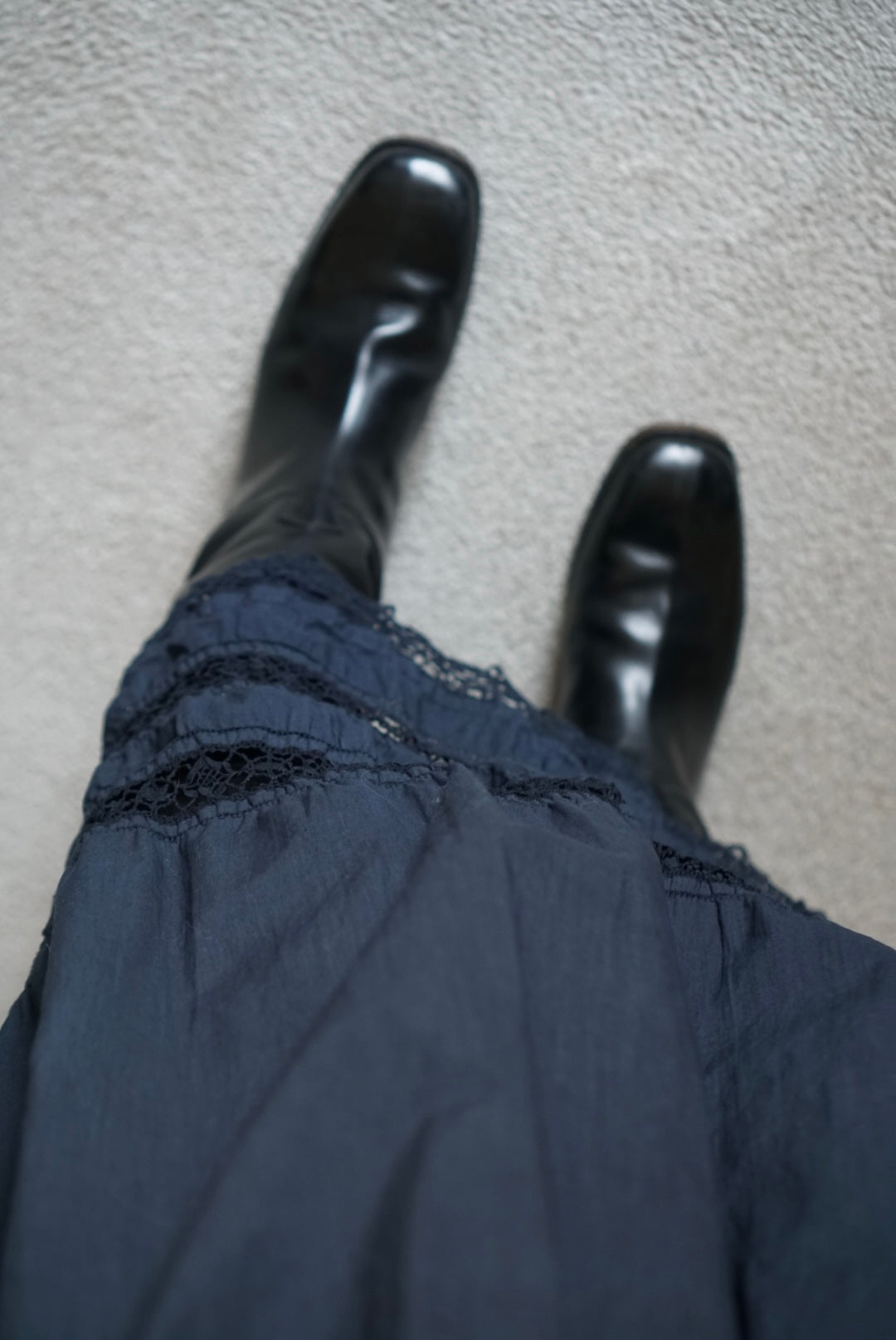 Antique French Black Cotton Dress