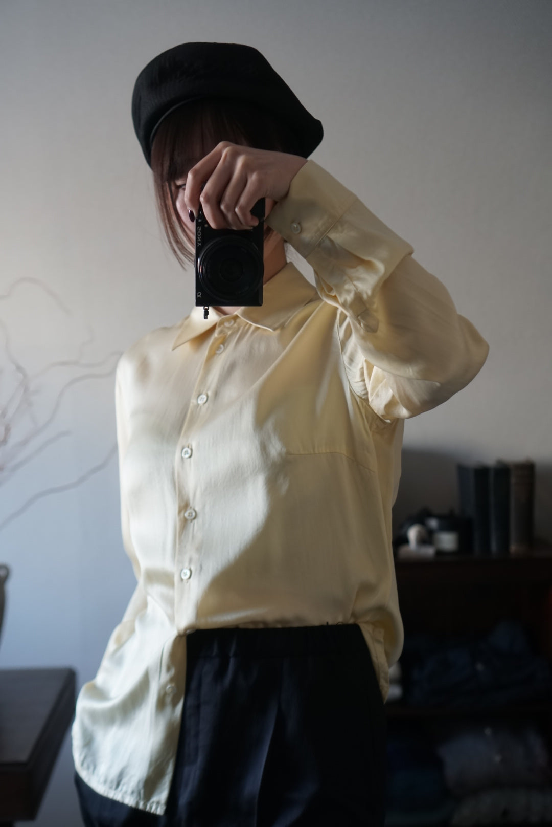 1980's Ivory Silk Shirt