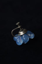 1940's French Blue Glass Earrings