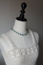 1920's Glass Robins Egg Faux Turquoise Necklace