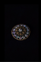 1930's Iris Glass Brooch