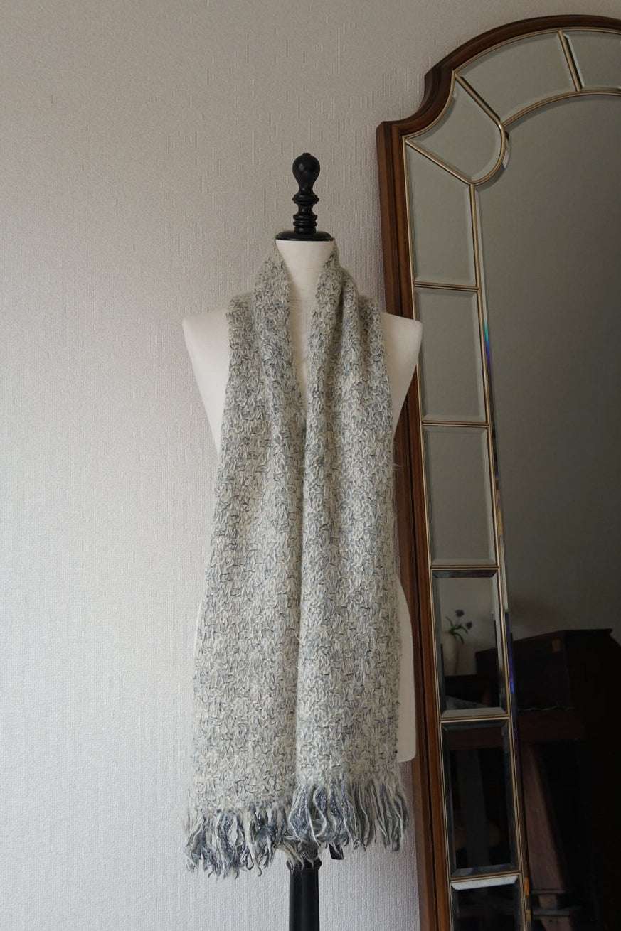 1960's Blue Mohair Tight Scarf
