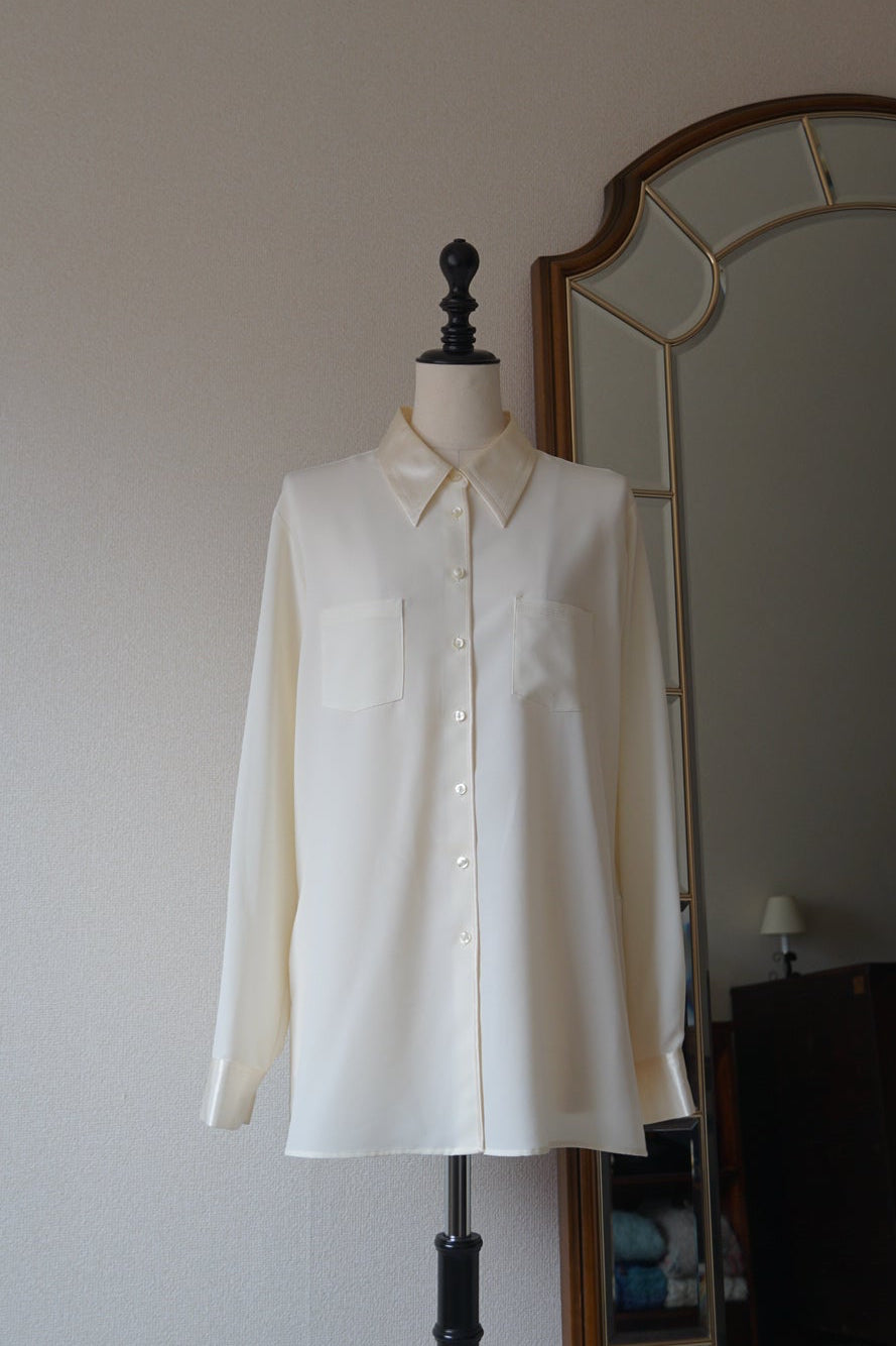 Vintage Satin Collar Shirt