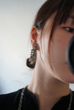 Vintage Glass Chandelier Earrings