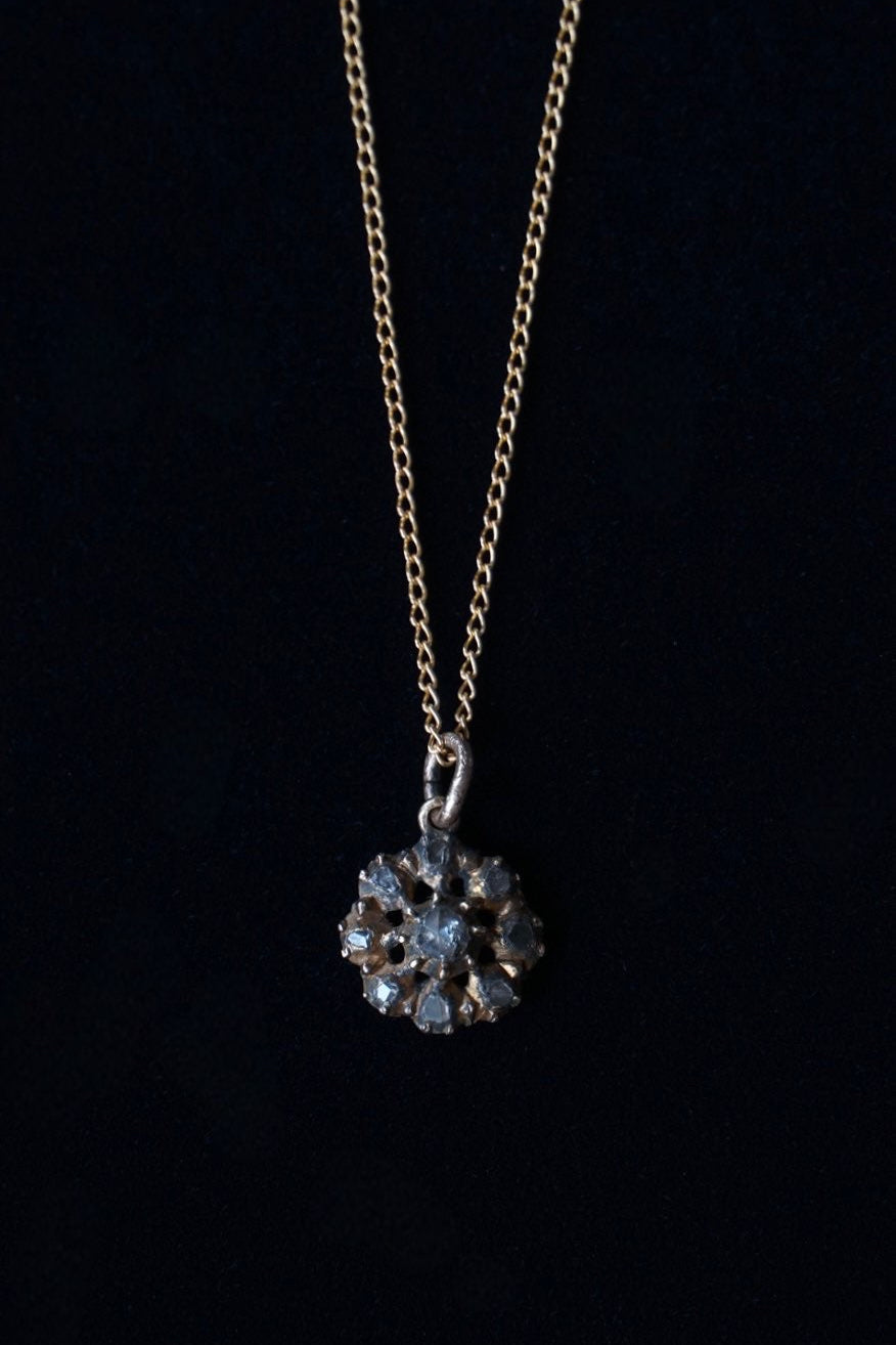 Georgian Rose Cut Diamond Pendant Top