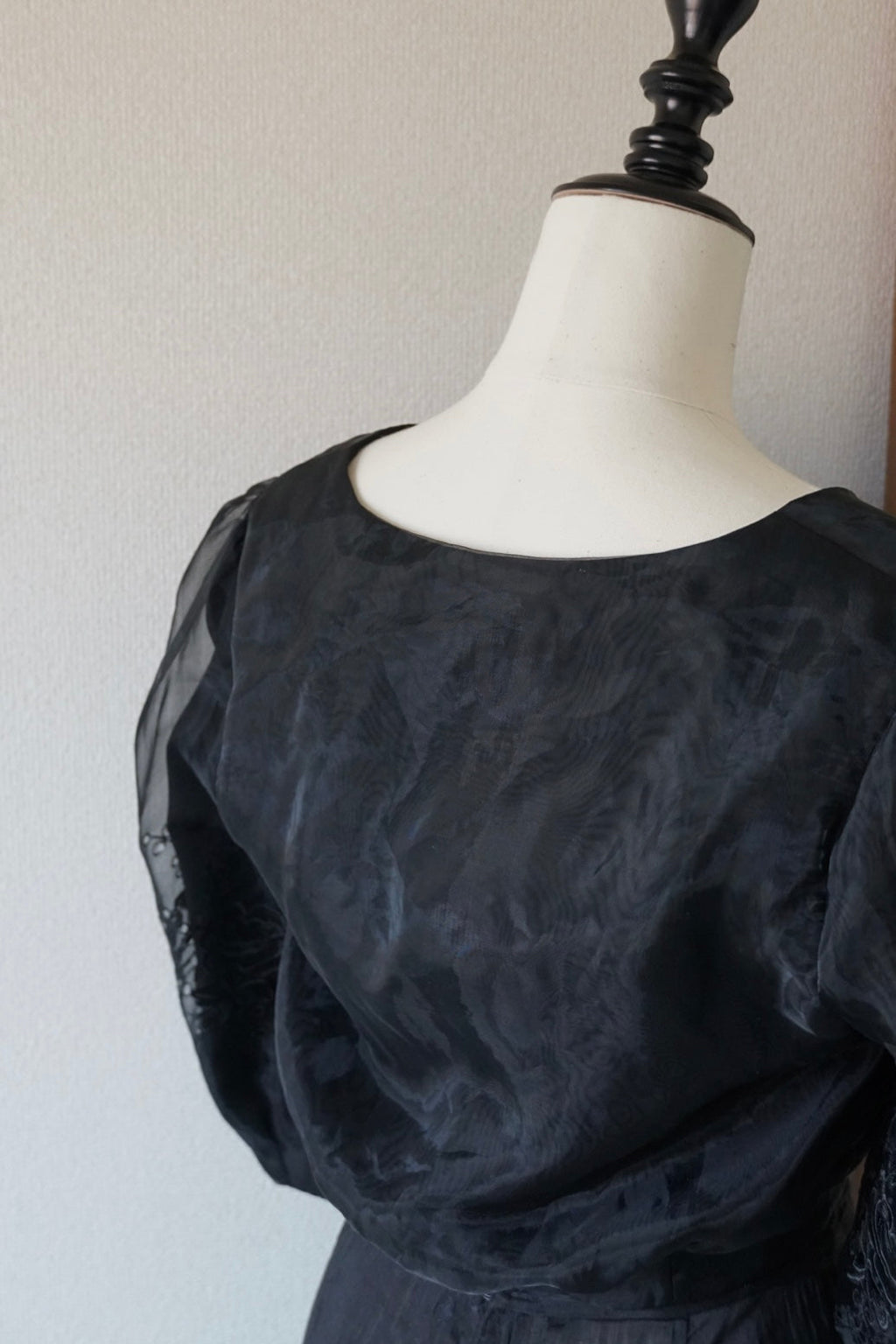 Vintage Black Sheer Blouse