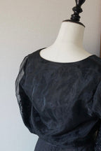 Vintage Black Sheer Blouse