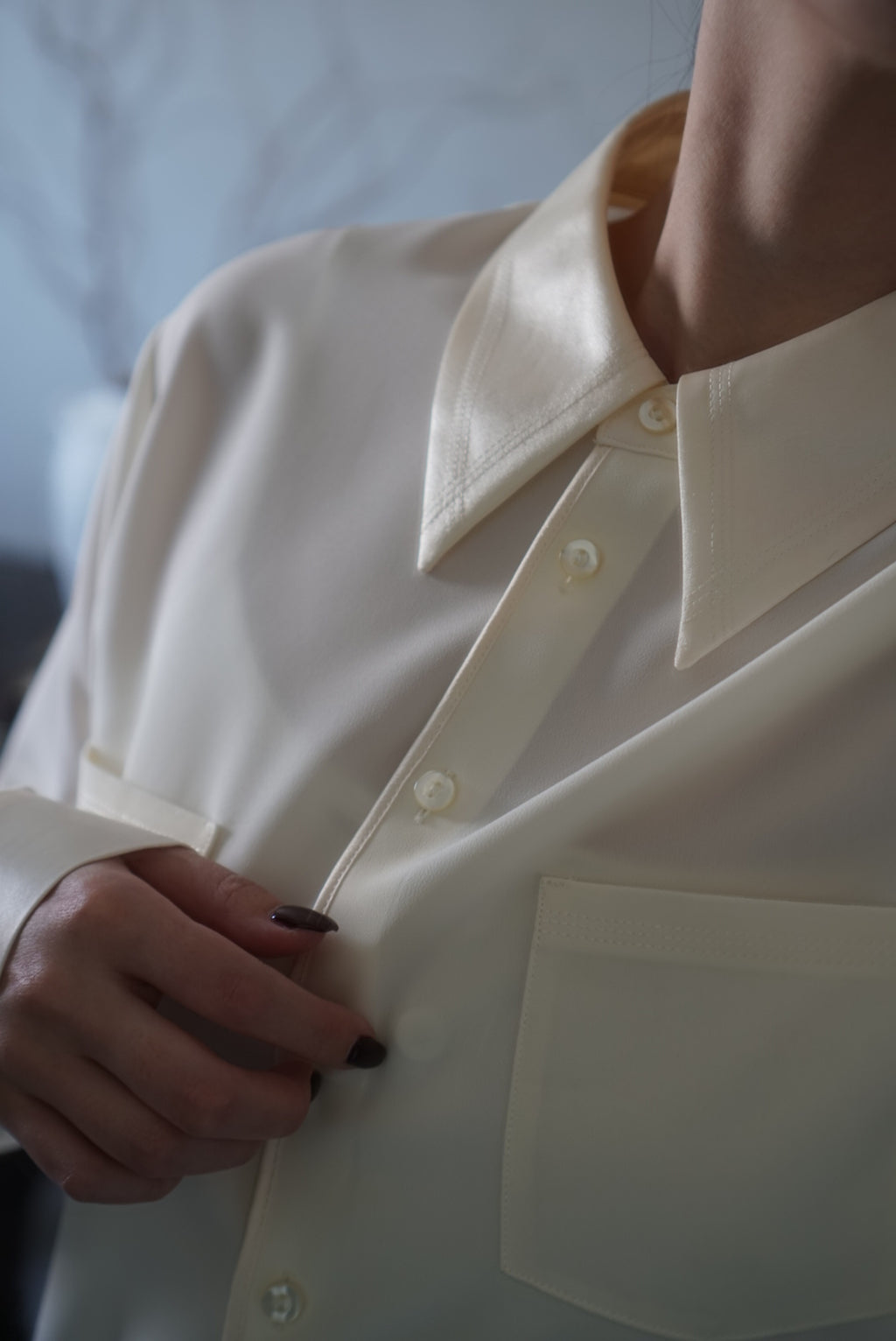 Vintage Satin Collar Shirt
