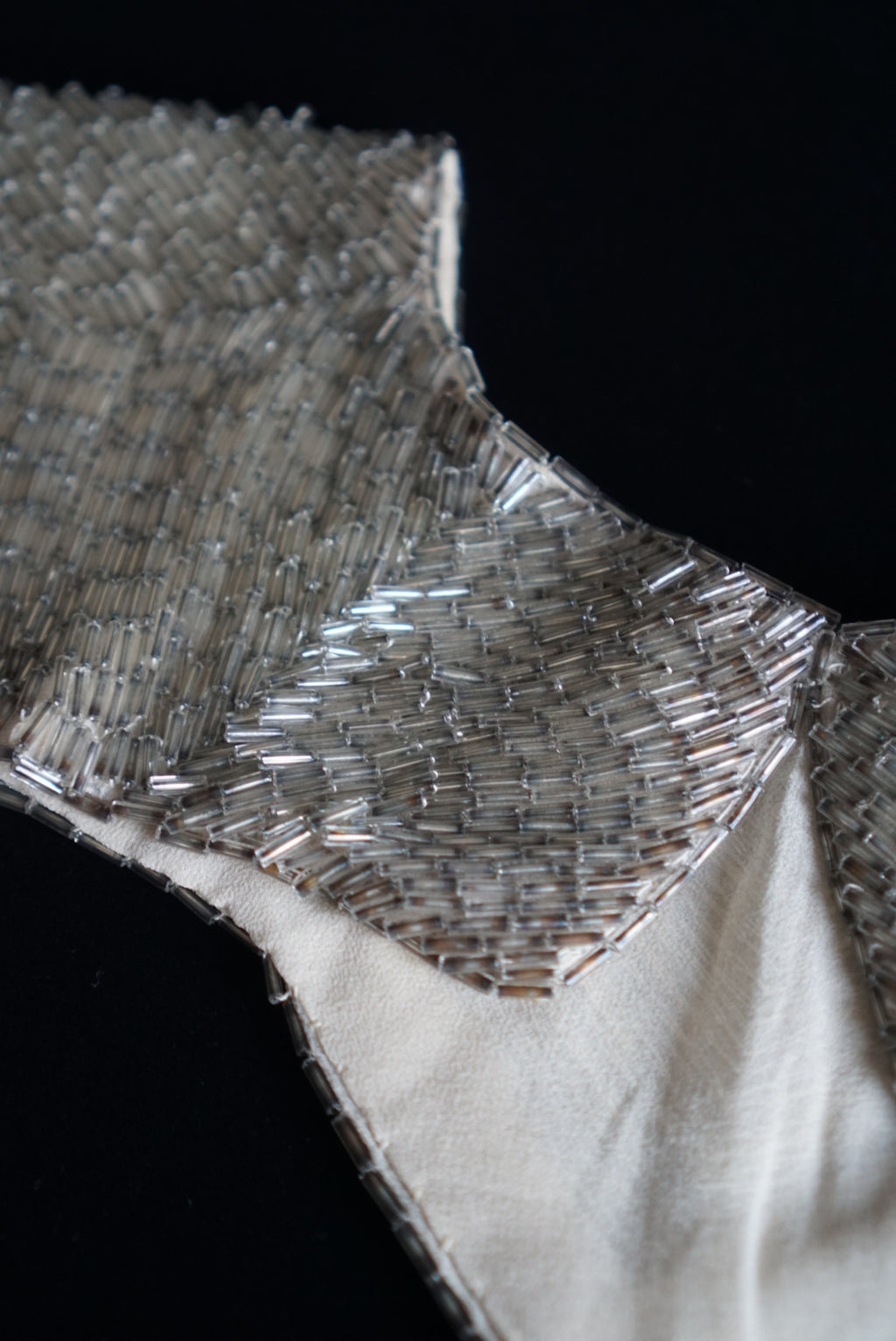 1920's Silver Glass Beads Collar