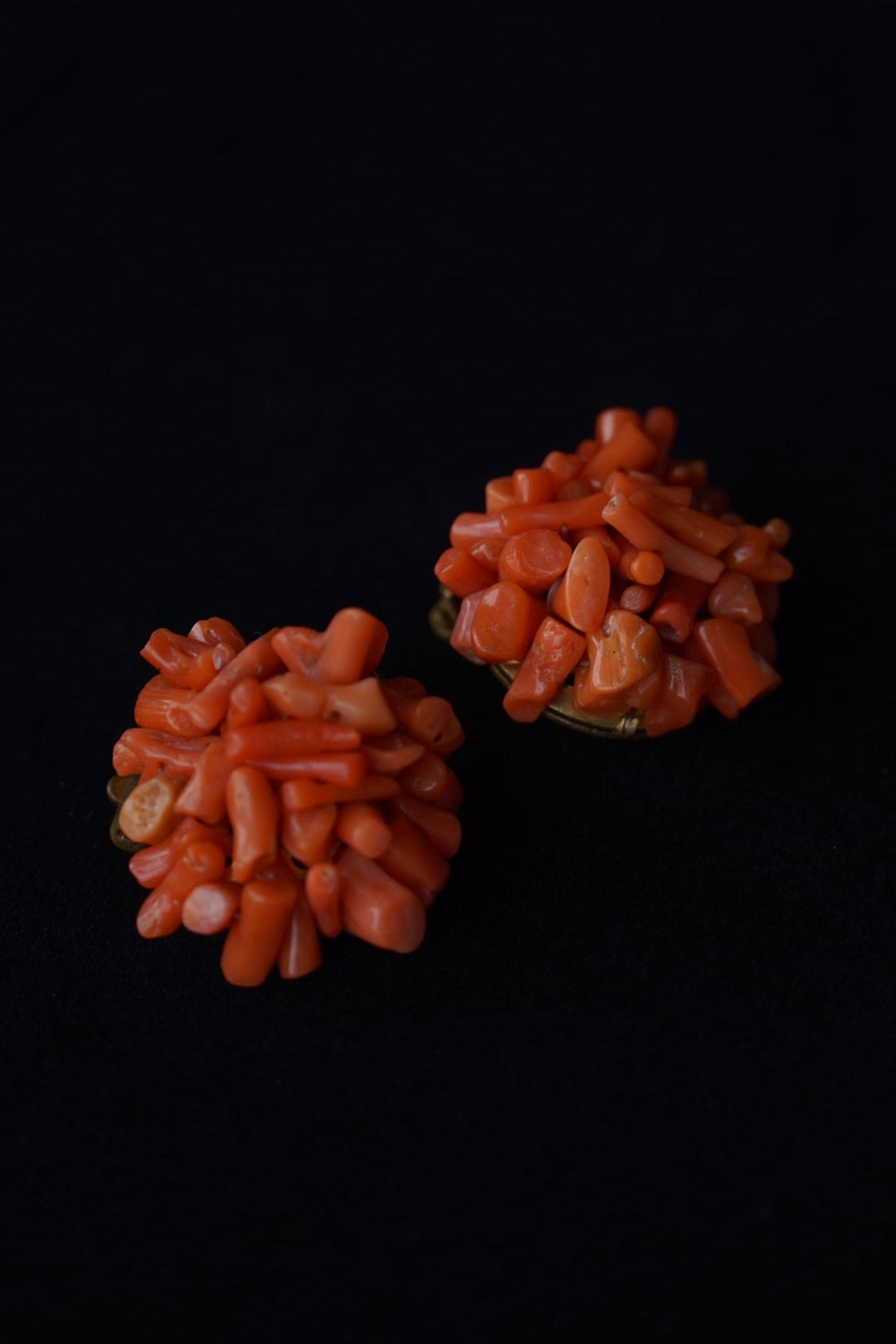 1950's Pink Coral Earrings