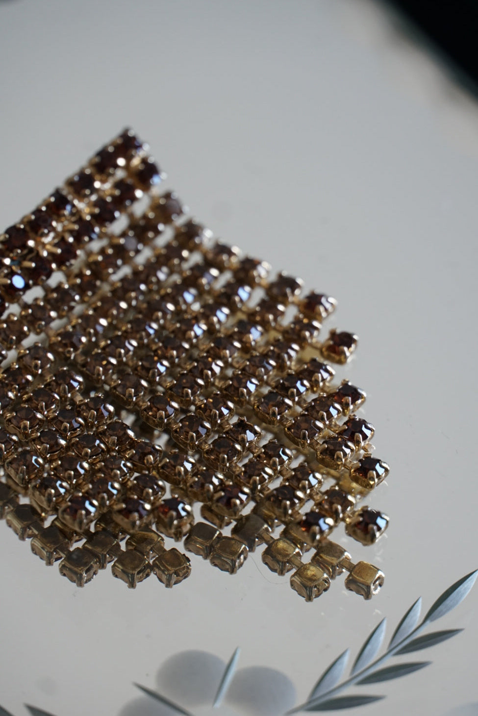 Vintage Amber Cascade Big Brooch