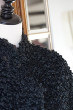Edwardian Black Wool Short Cape