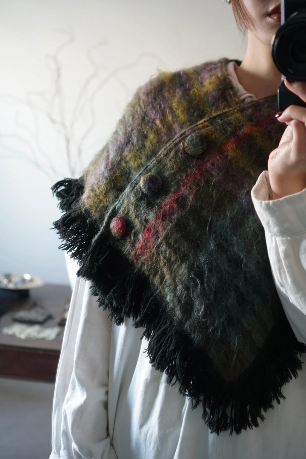 Vintage Mohair Poncho