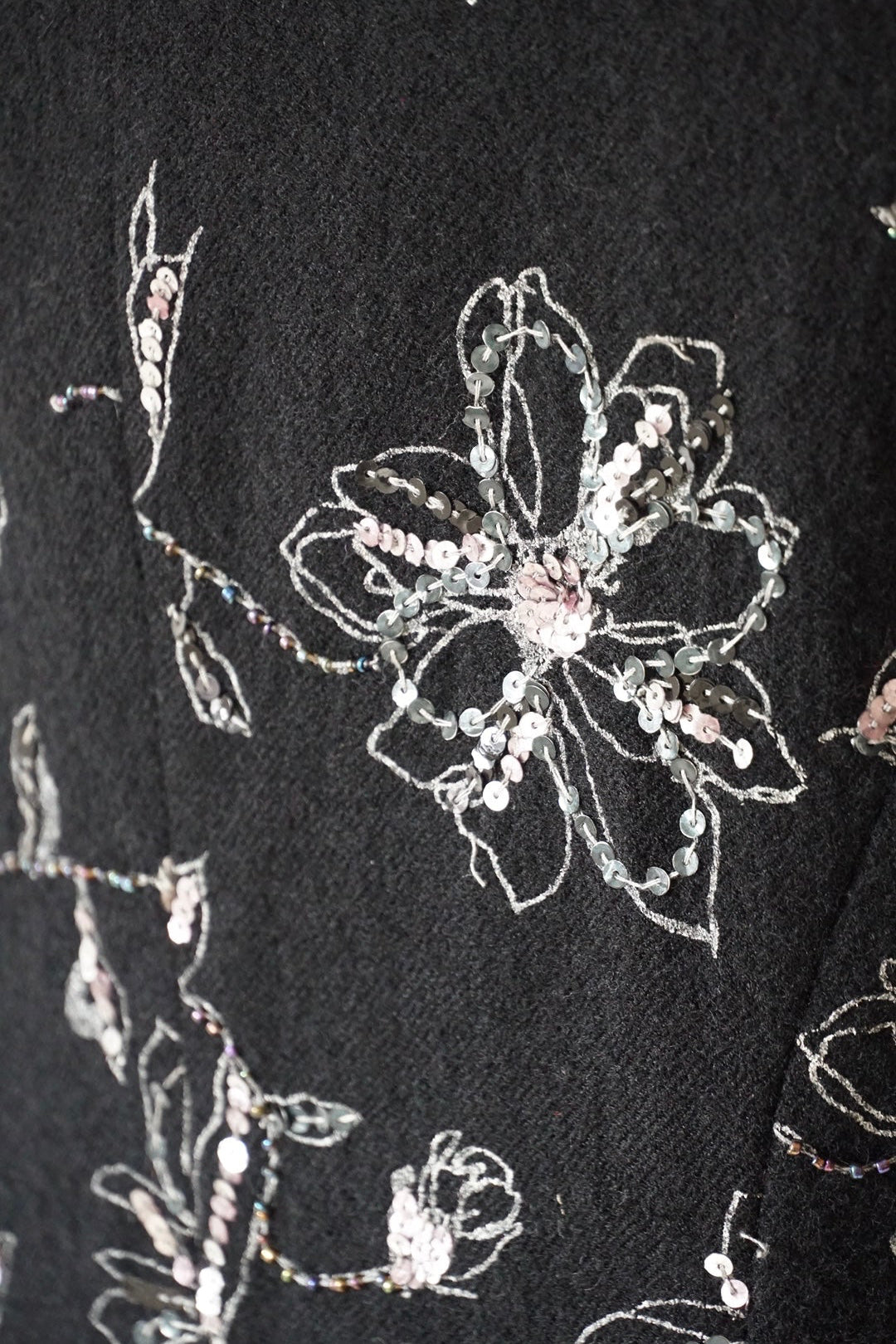 Vintage Floral with Sequins Jacket