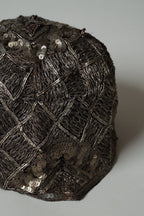 1920’s Gold Cloche Metallic Thread×Sequins Heads Dress