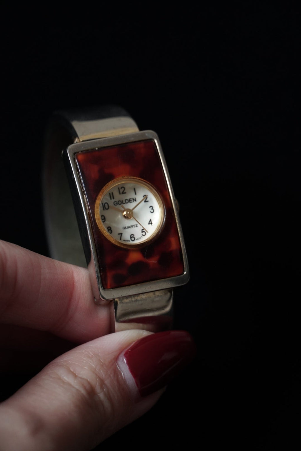 Vintage Mother-of-pearl Bangle Quartz Watch
