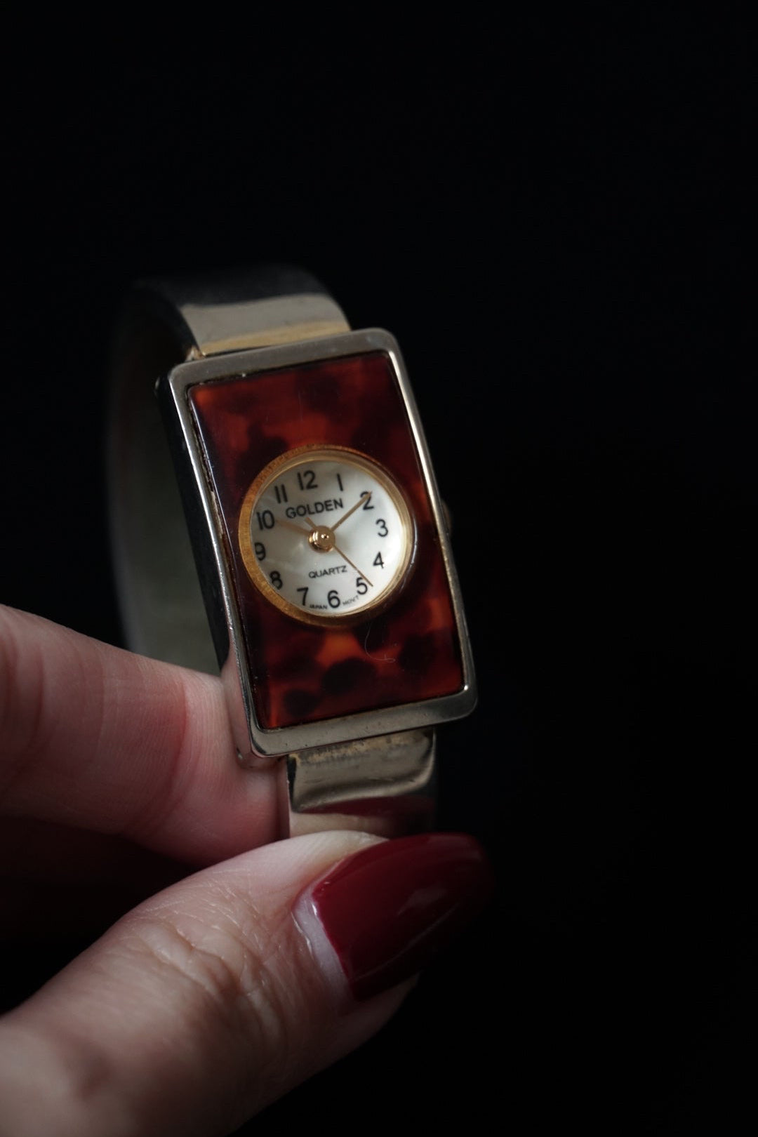 Vintage Mother-of-pearl Bangle Quartz Watch