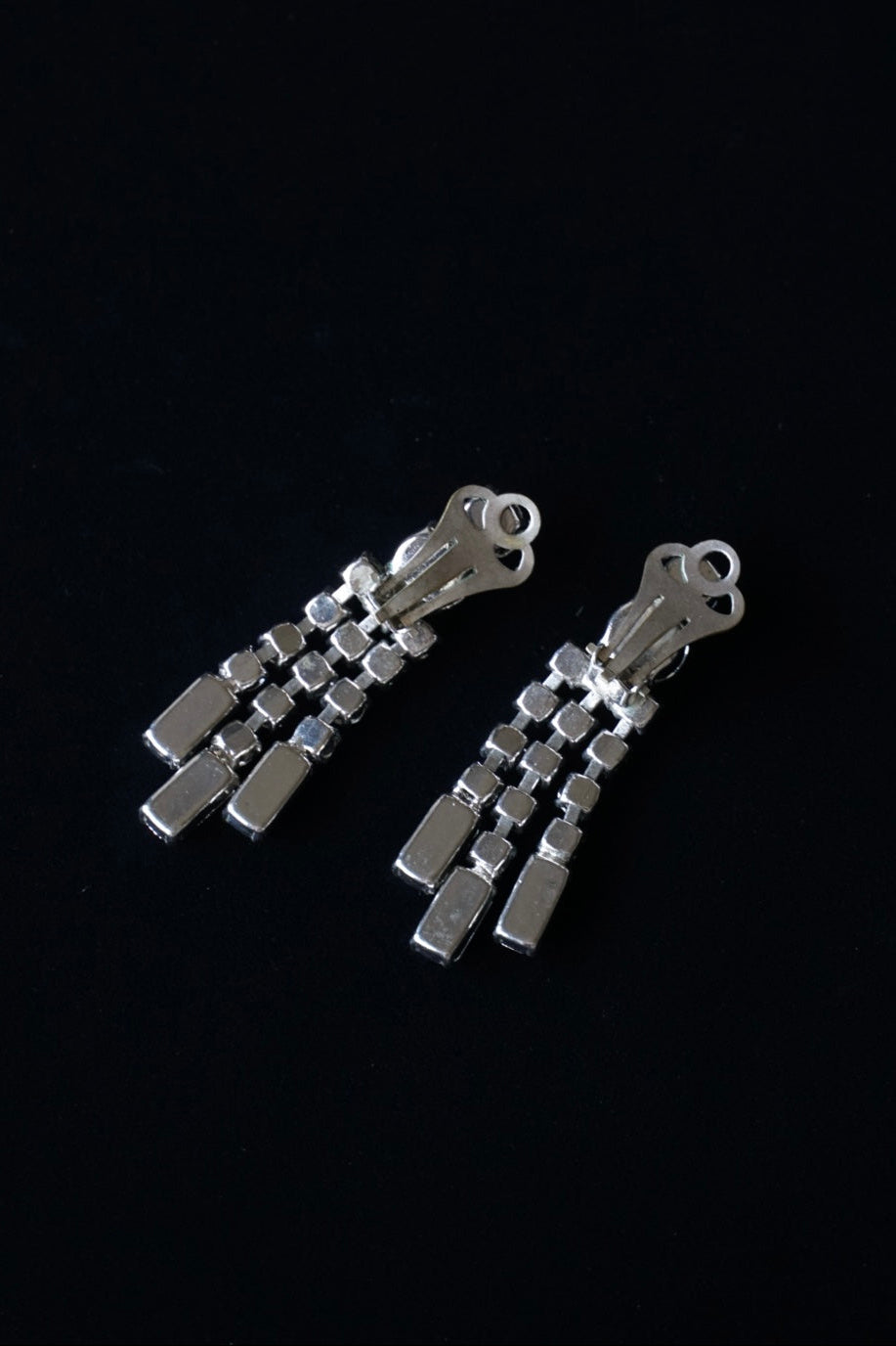 Vintage Glass Chandelier Earrings