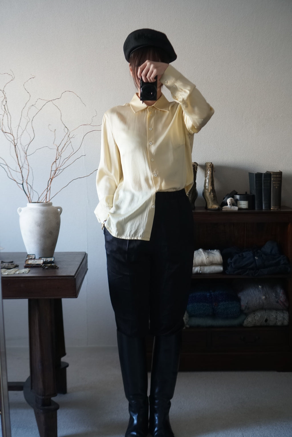 1980's Ivory Silk Shirt