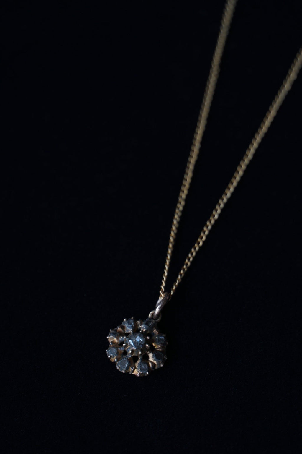 Georgian Rose Cut Diamond Pendant Top