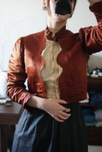 Victorian Orange Silk Jacket