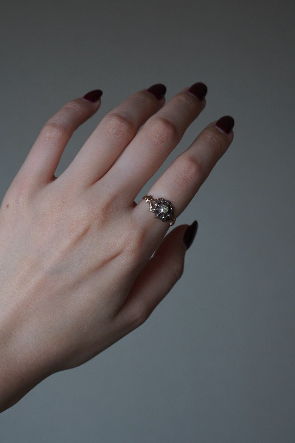 1850's Double Rose Cut Diamond Ring