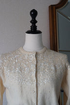 1950's Sequins Wool Cardigan