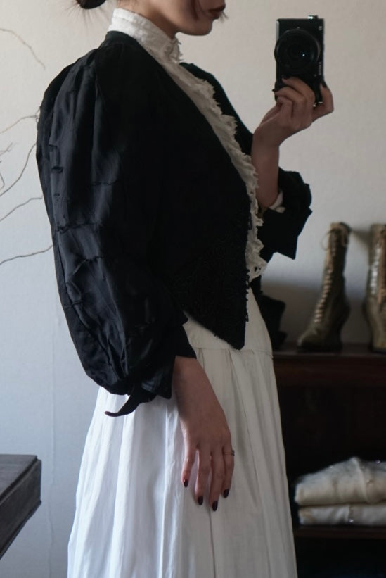 1880's Beaded Jacket with Puff Sleeves