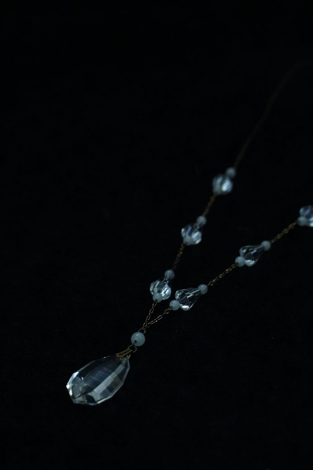 1930's Clear Glass Necklace