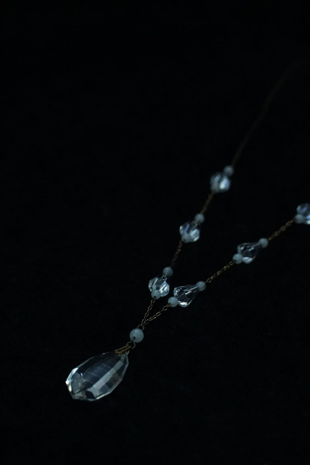 1930's Clear Glass Necklace