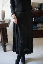 Victorian Black Cotton Slip Skirt