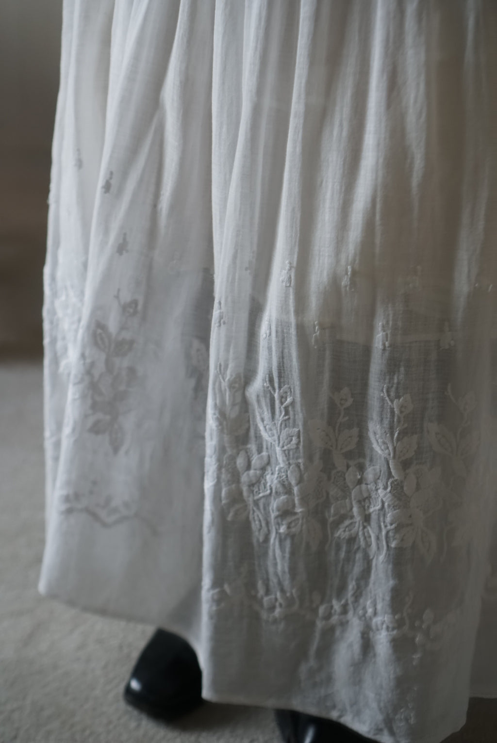 Edwardian Small Flower Embroidery Skirt