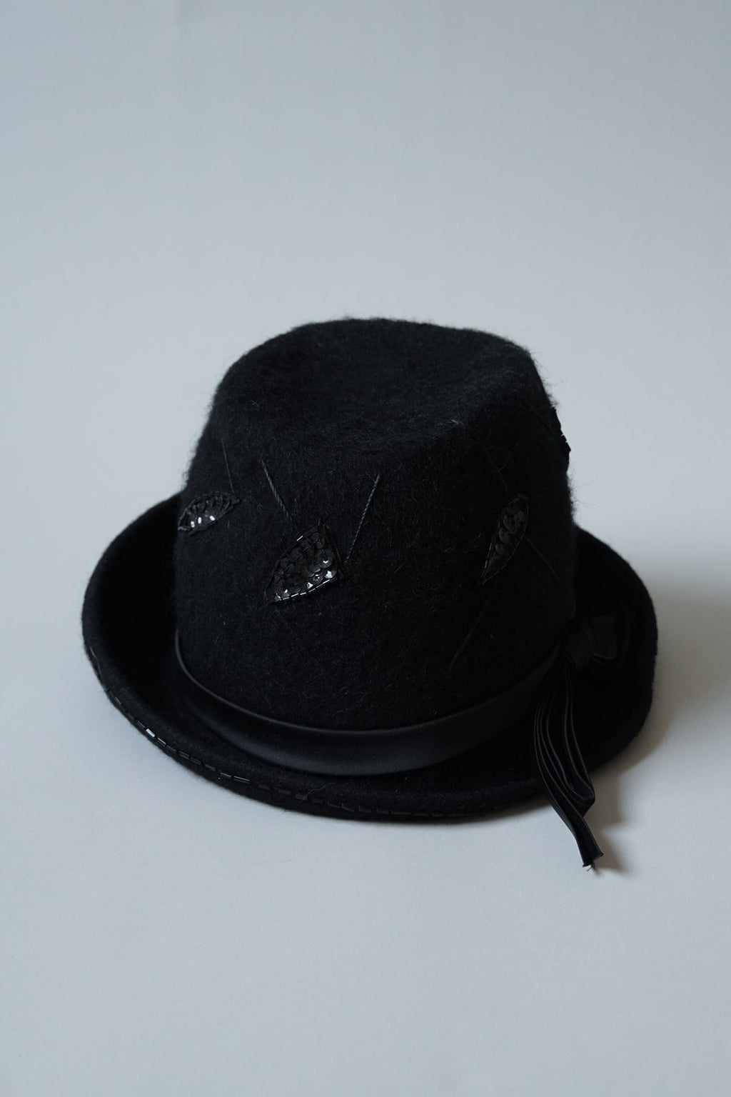 1960’s Beads Black Felt Hat