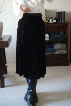 1900's Silk Velvet Tight Skirt