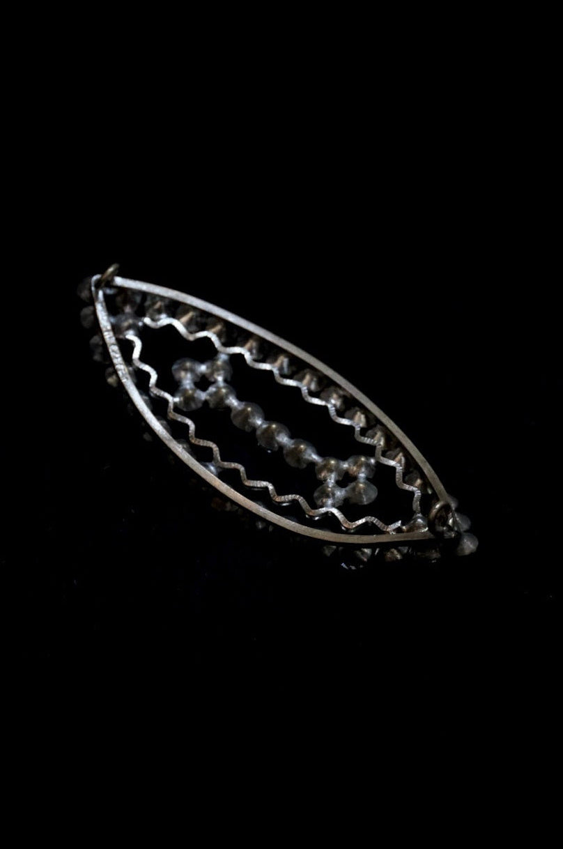 Vintage Czech Paste Glass Brooch