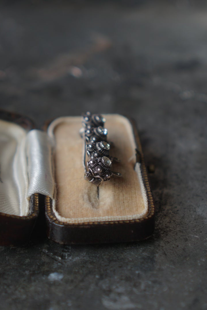 Last 19th Century Silver×Paste Glass Brooch