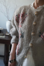 1960's Mohair Embroidery Cardigan