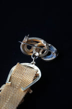 Vintage Gold Mesh Horses Belt Brooch