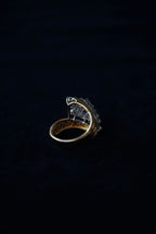Vintage Falling Star Cut Glass Ring
