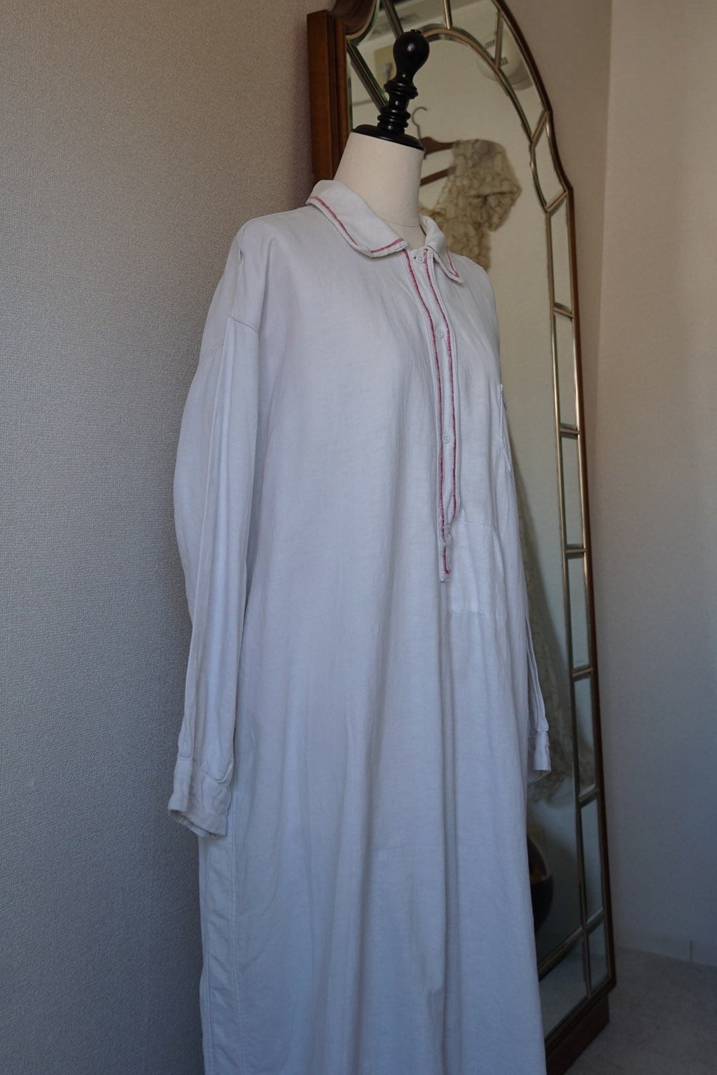 1930's Linen Cotton Long Dress