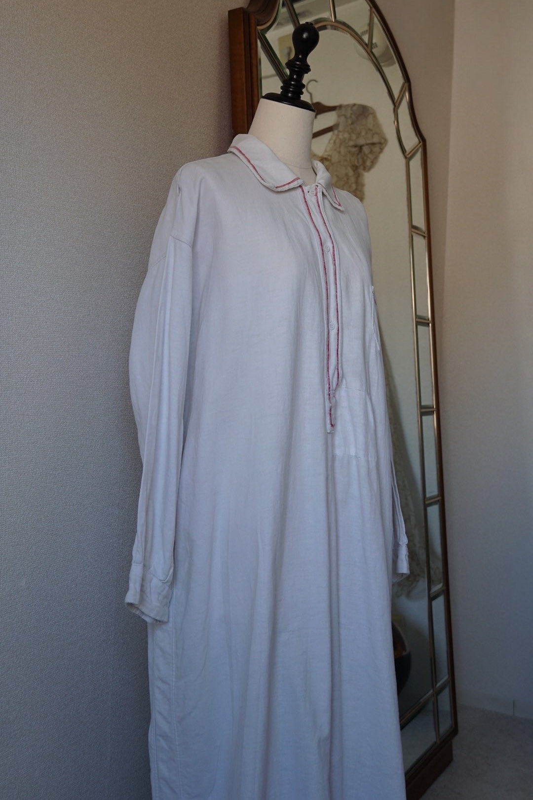 1930's Linen Cotton Long Dress