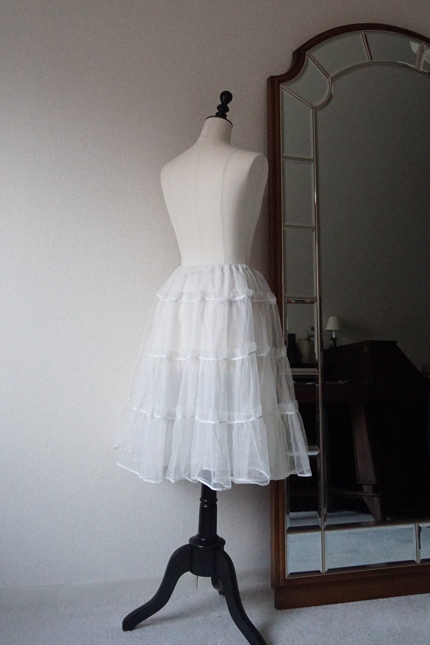 1950's White Tulle Petticoat