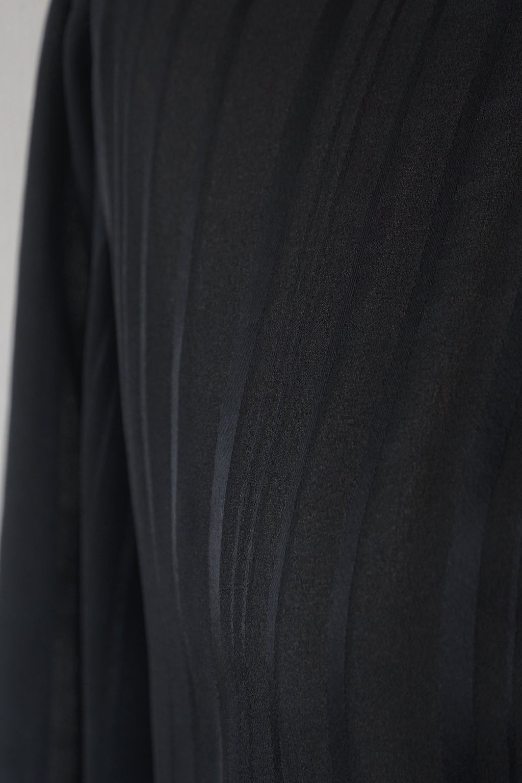 1980's Sheer Black Ruffled Collar Blouse