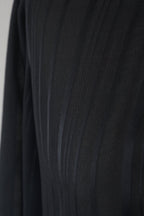 1980's Sheer Black Ruffled Collar Blouse