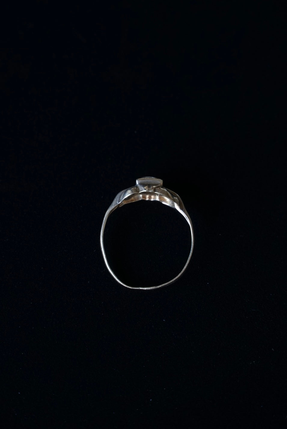 Edwardian 10K Pinky Ring with Glass Stone